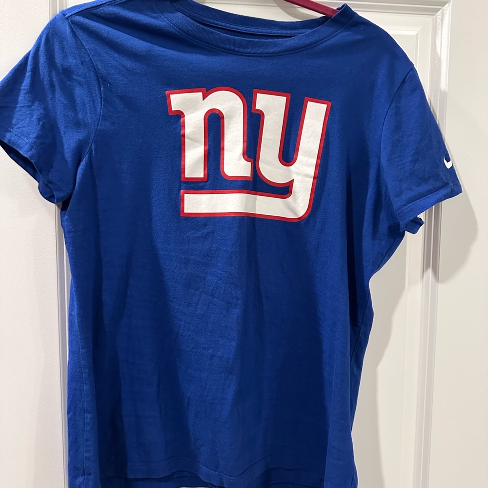 Nike Royal Blue Short Sleeve Tee with New York Giants Logo